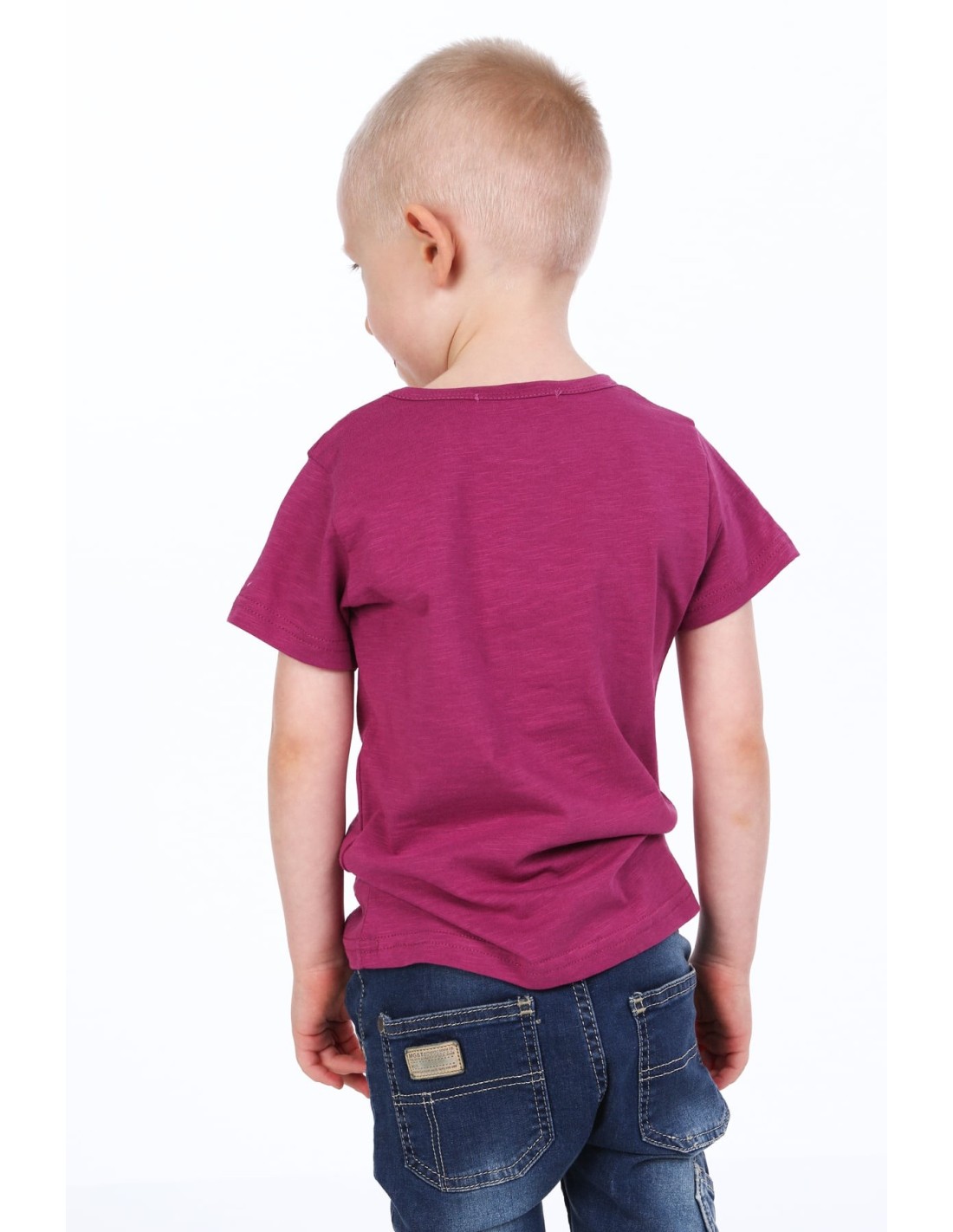 Boy\'s T-shirt with inscriptions, purple NDZ4446 - Online store - Boutique